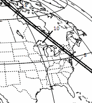 Erigone occults Regulus visibility map