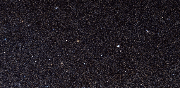 A Hubble Space Telescope picture of the Andromeda Galaxy resolving individual stars. This is only a tiny portion of a much bigger photo.