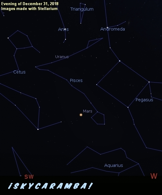 Mars in January and the first part of February 2019