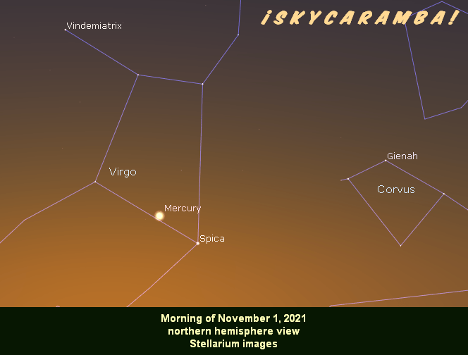 Mercury and Mars, mornings November 2021